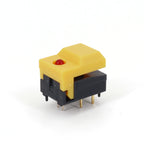 10Pcs PB86-A1 6Pin With LED Momentary SPDT Square Push Button Tact Switch for Stage Equipment Control