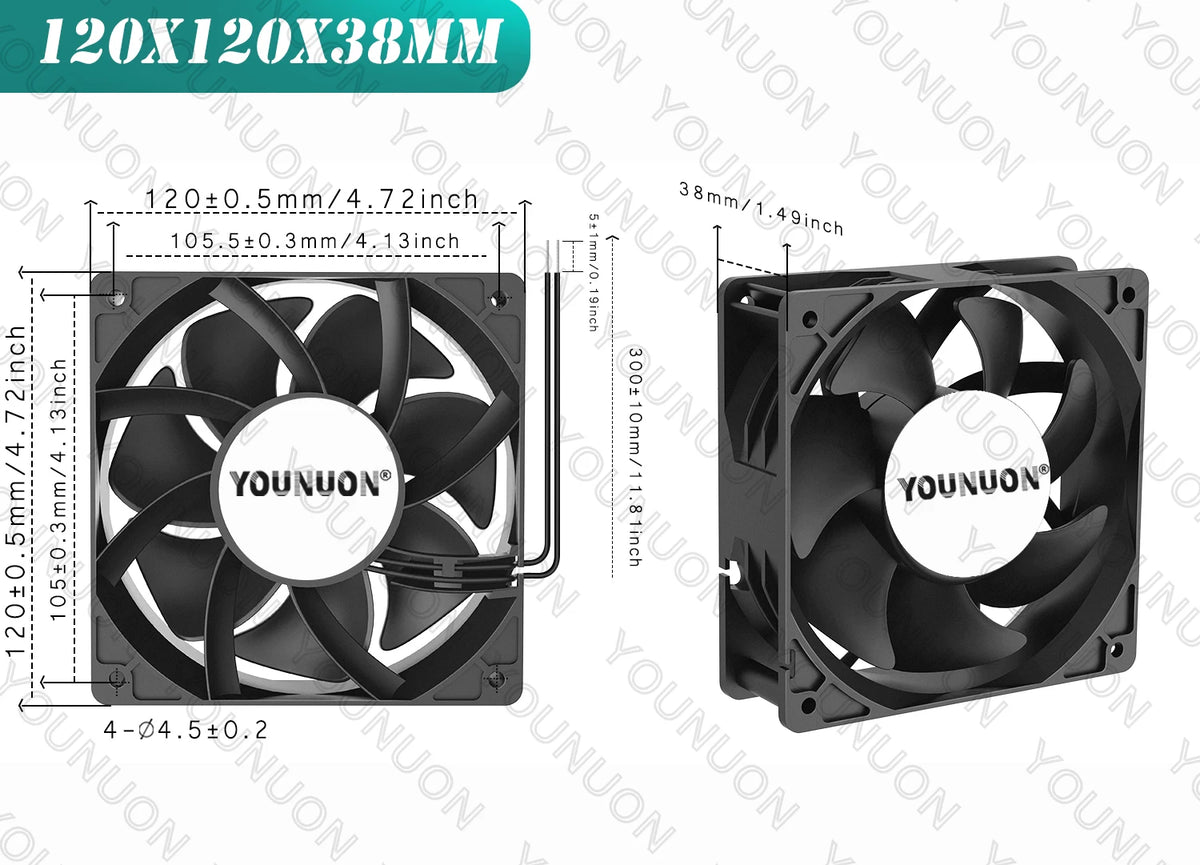 EC Axial Fan 60mm 80mm 90mm 120mm Ball Brushless Fan Cooler AC 110V 120V 220V 230V 240V Computer Case Fan 6025 8025 9225 12038