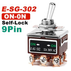 High Current Toggle Switch 2/3/4/6/8/9/12Pin Self Reset/Self-locking Switch Copper Pin 32A 250VAC Push Button Switch