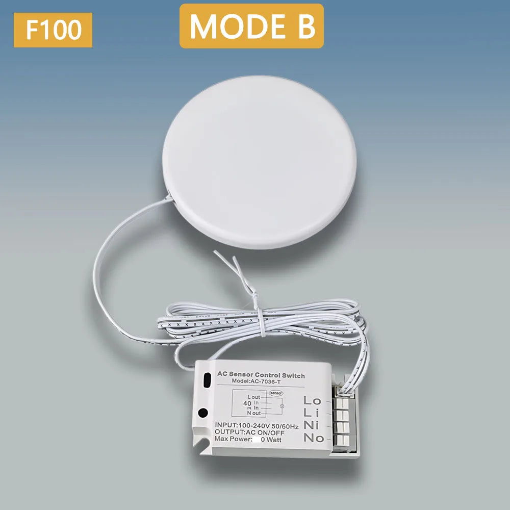 Hidden Touch Switch Penetrates 5cm Wood 400W AC110-220V for Cabinet Light Fan Appliance Invisible Mount Sensor ON OFF Switch
