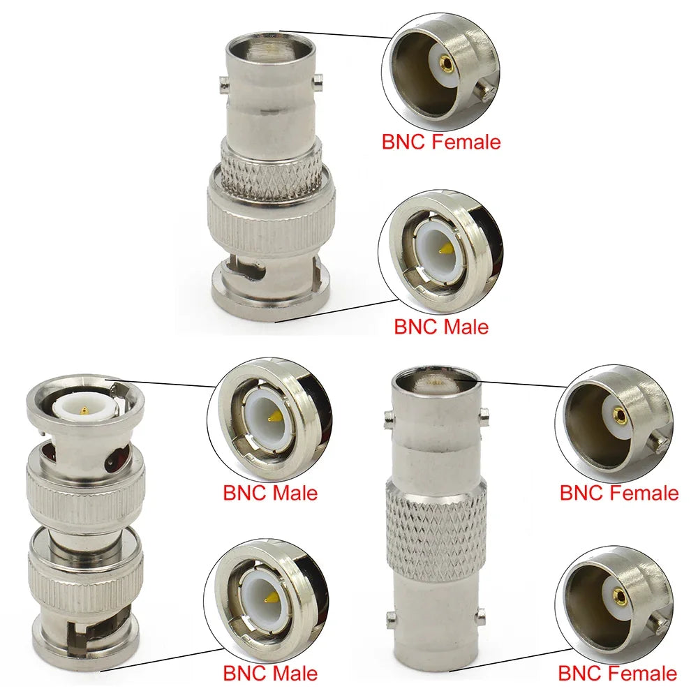 BNC to SMA / RP-SMA RF Adapter Connector Male Female Straight 4-Hole Flange Coaxial Converter for FPV WiFi Radio Antenna Systems