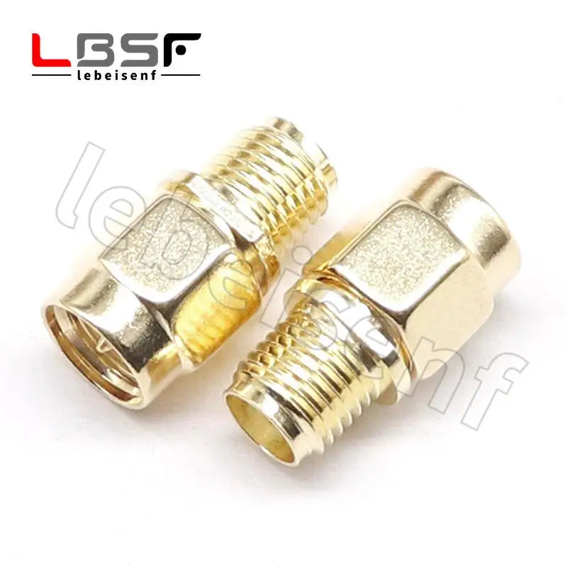 1/5/10/100PCS All Brass 1PC SMA To SMA Male Female Gold Plated RP SMA Male RP-SMA Female Connector RF Adapter Straight Bent L/T