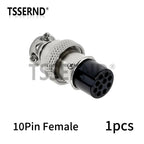 GX12 GX16 GX20 2 3 4 5 6 7 8 9 10 Pin Connector Male Female Butting Wire Cable Circular Aviation Socket Plug