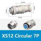 5/20PCS XS12 Connector 12mm Push-pull Circular Quick Connector 2pin 3/4pin5pin6pin7pin 3A 250V Male and Female Plug
