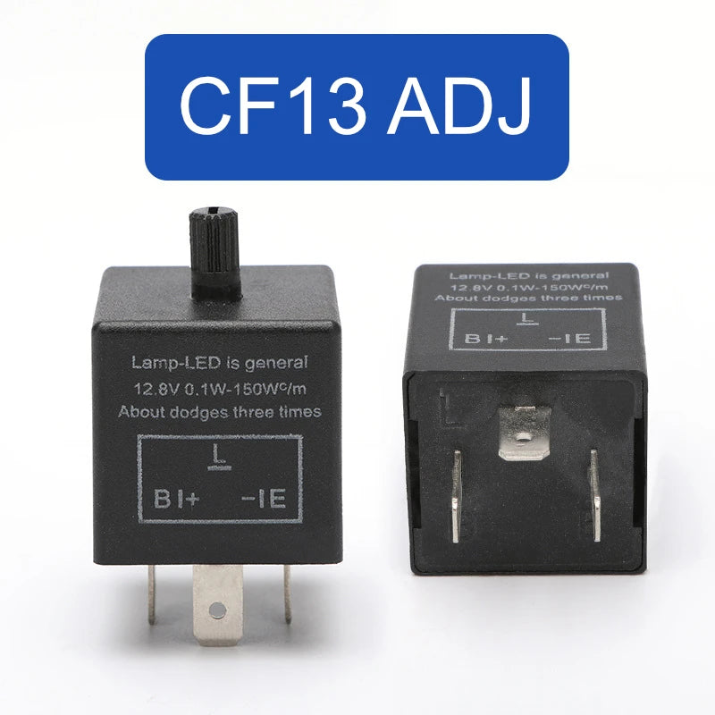 CF13 CF14 JL-02 3-Pin LED Flasher Flash Relay for Turn Signal Light Hyper Flash Fix 12V LED Relay for Car Motorcycle Accessories