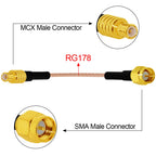 SMA Male Plug to MCX Male Straight RF Cable Adapter RG316 RG174 RG178 15cm 6inch NEW Wholesale for WIFI