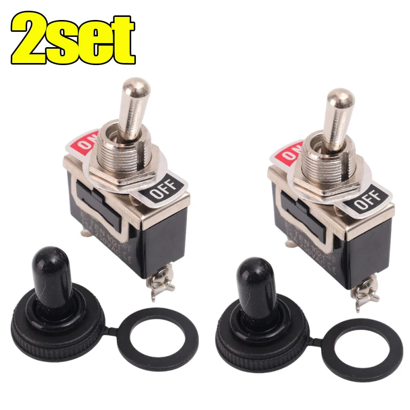 Rocker Switch Heavy-duty on/off Rocker Switch Waterproof Cap SPST Rocker Switch Suitable for Auto Marine Applications 2-pin SPST