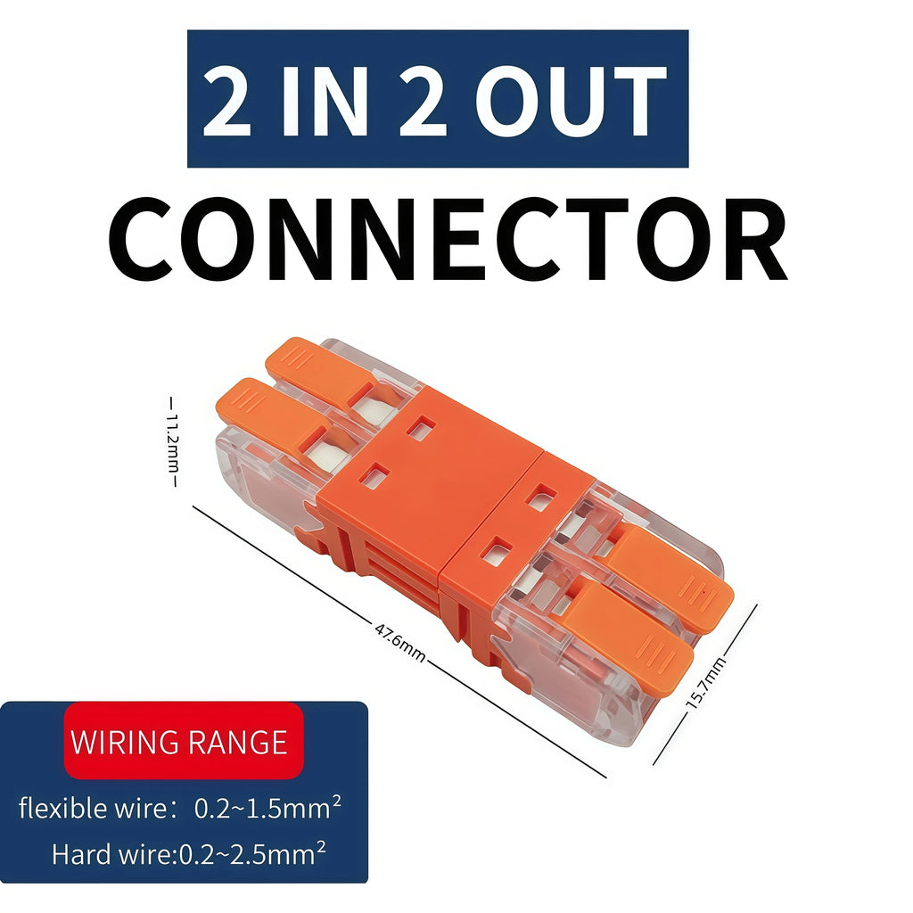 10pcsQuick Lever Splicing Wire Connectors 2/3/4 Pins CMK642 Compact Plugable Male Female Terminals Universal Blocks