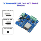 DC 5-60V 2/4 Way Mos Switch Module On-Board Esp32-32E Module Wifi Bluetooth ESP Development Board Type C