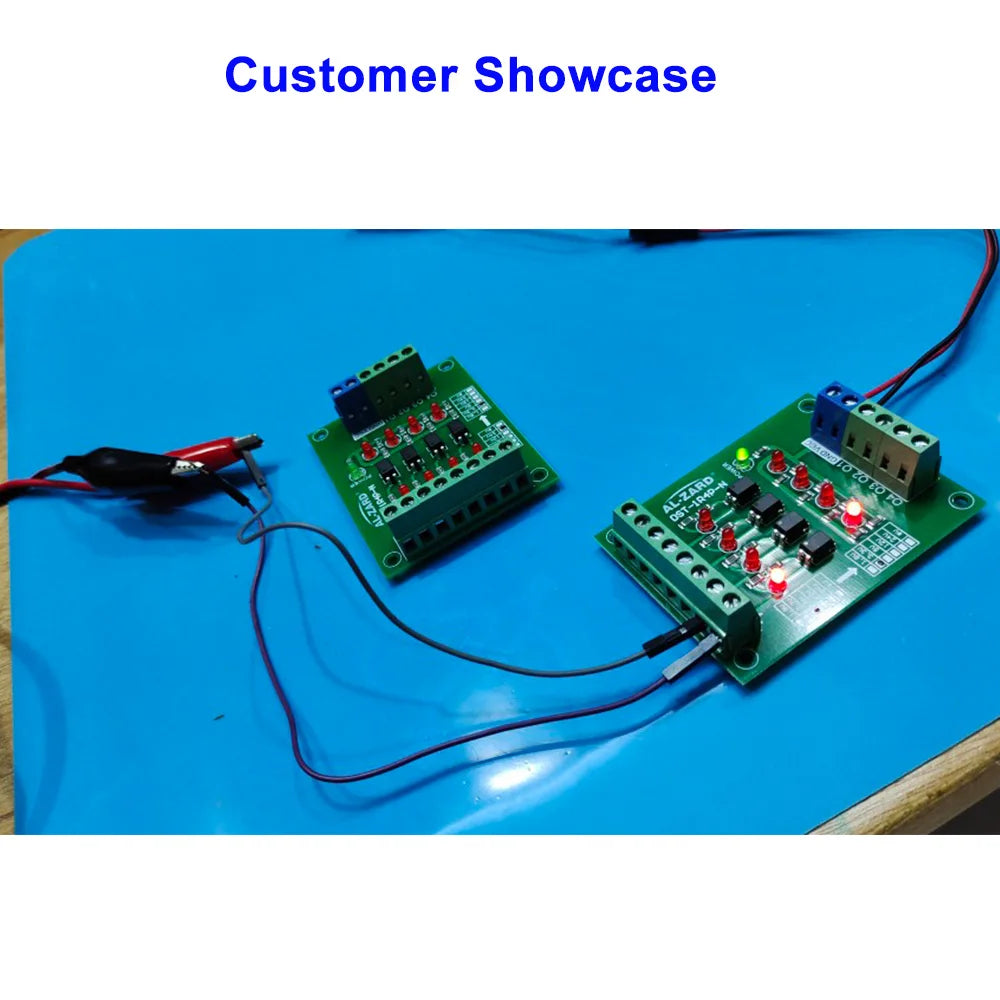 4 Channel Optocoupler Isolation Board Voltage Converter 24V to 3.3V/5V to 24V/12V to 24V Isolated Module PLC Signal Level Board