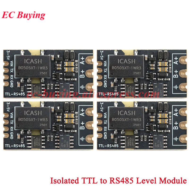 10Pcs/1pc Isolated TTL to RS485 Level Board Module Serial Automatic Reverse High Speed 2Mbps Half-duplex Communication Isolation