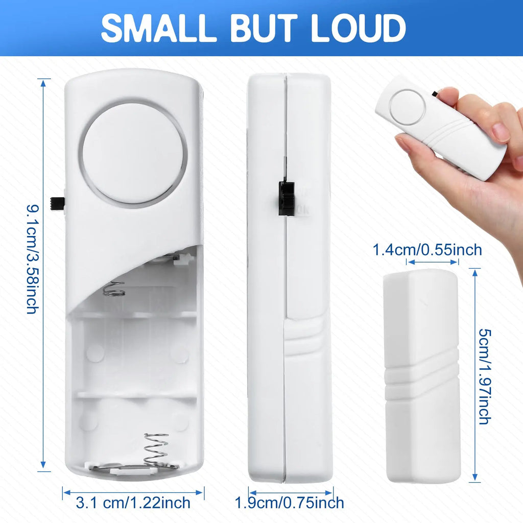 5pcs/10pcs Wireless Door Window Sensor Alarm 95db Anti-theft 433mhz Door Contact Detector Magnetic for Home Security Protection