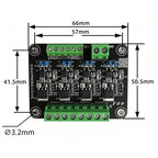 High-Speed 4-Channel P-MOSFET Module Optically Isolated Signal Amplification Control Board for Microcontrollers & PLC