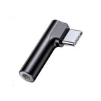 90 Degree Right Angle USB C to 3.5mm Audio Jack Adapter, Type-C Male to 3.5mm Female Headphone Aux Converter