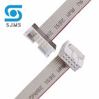 1PCS DC3-FC Male to female 2.54MM pitch connector FC-DC3 Female to Male Flat Ribbon Download Data Cable IDC BOX HEADER 8P 10PIN