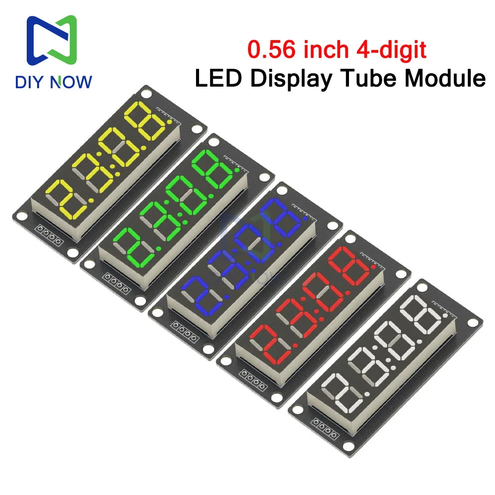 LED Display 0.56 inch 4-Digit 7 Segments Digital Tube Clock Module  TM1637 Double Dots LED Display Screen Board for Arduino