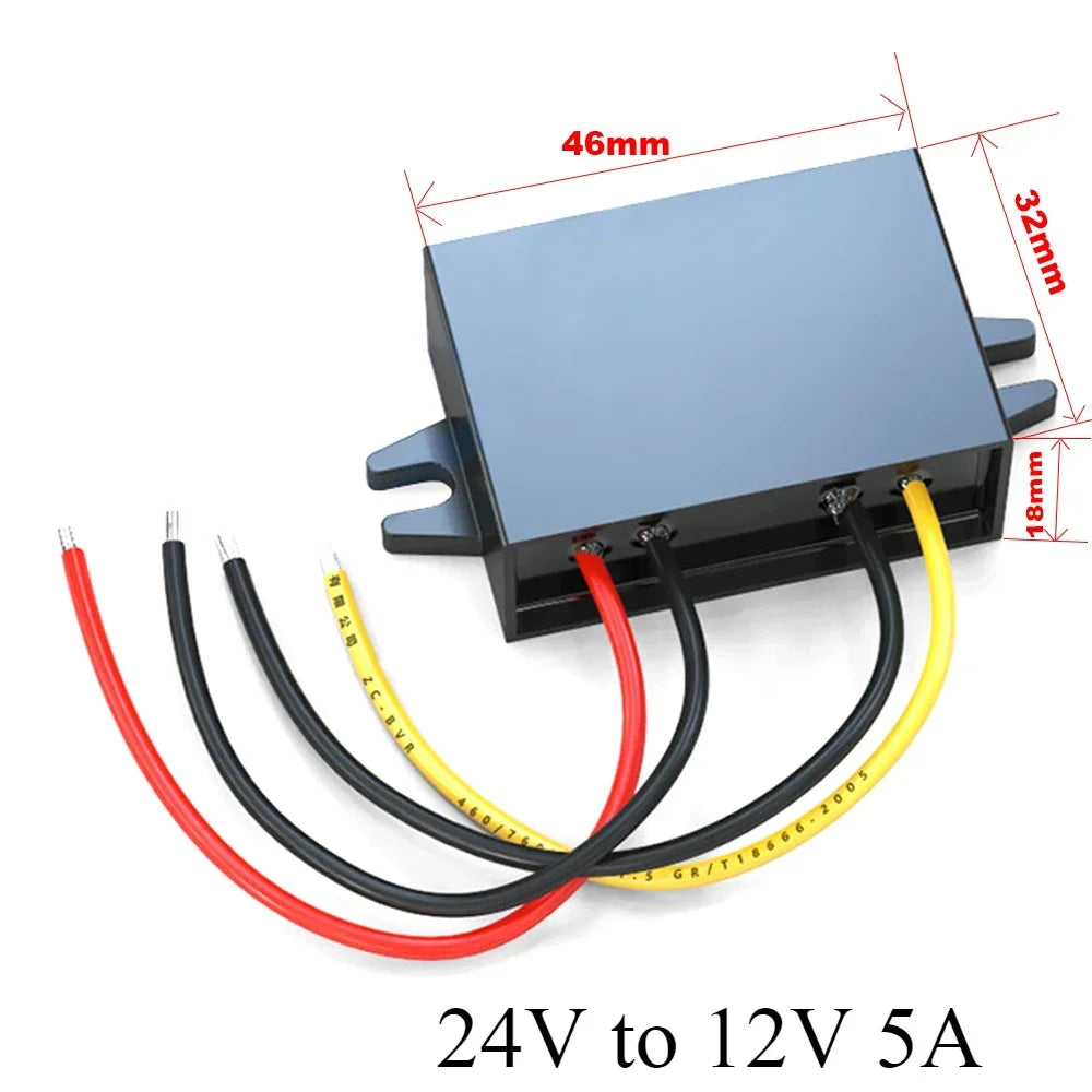 24V to 12V 1A-10A Step Down Converter Adaptive DC to DC Buck Converter Transformer Module Regulator Car Power Supply Module