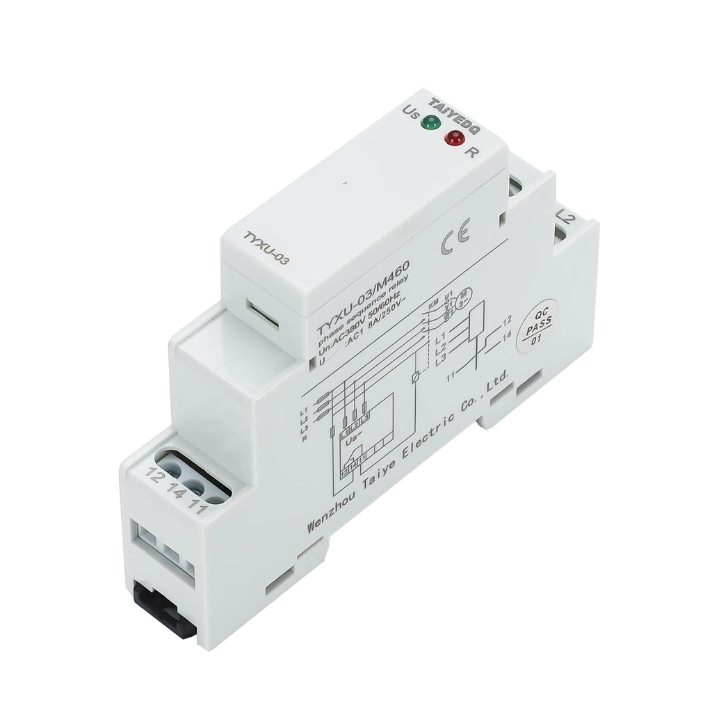 TYXU-03 Voltage Monitoring Relay Phase Sequence and Phase Failure Protection Relay 8A 10A 1SPDT 2SPDT