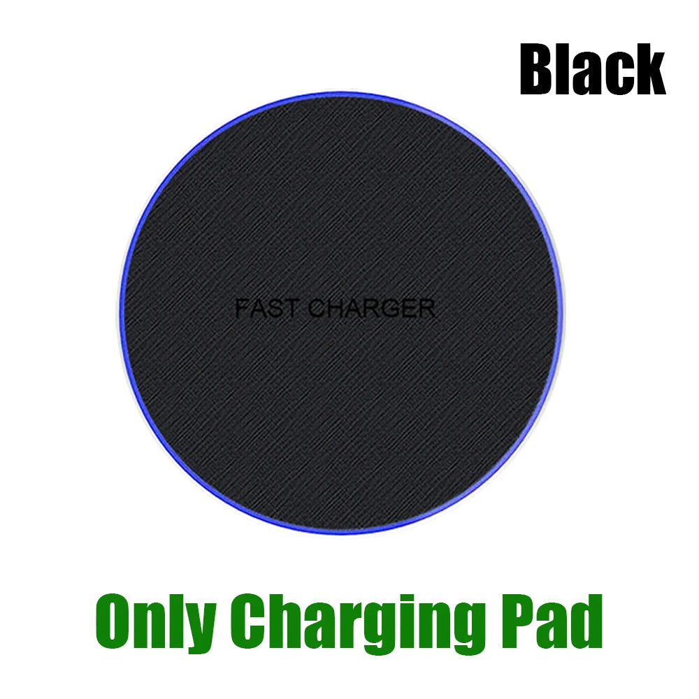 Wireless Charger Pad for iPhone 17 16 15 Pro Max Samsung Galaxy S26 S25 S24 Ultra-Thin Fast Wireless Induction Charging Station
