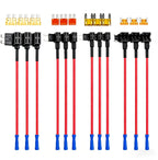 BEECHIP 12V Fuse Holder Add-a-circuit TAP Adapter Micro2 Mini Small Standard ATM APM Blade Auto Fuse  with 10A Blade Car Fuse