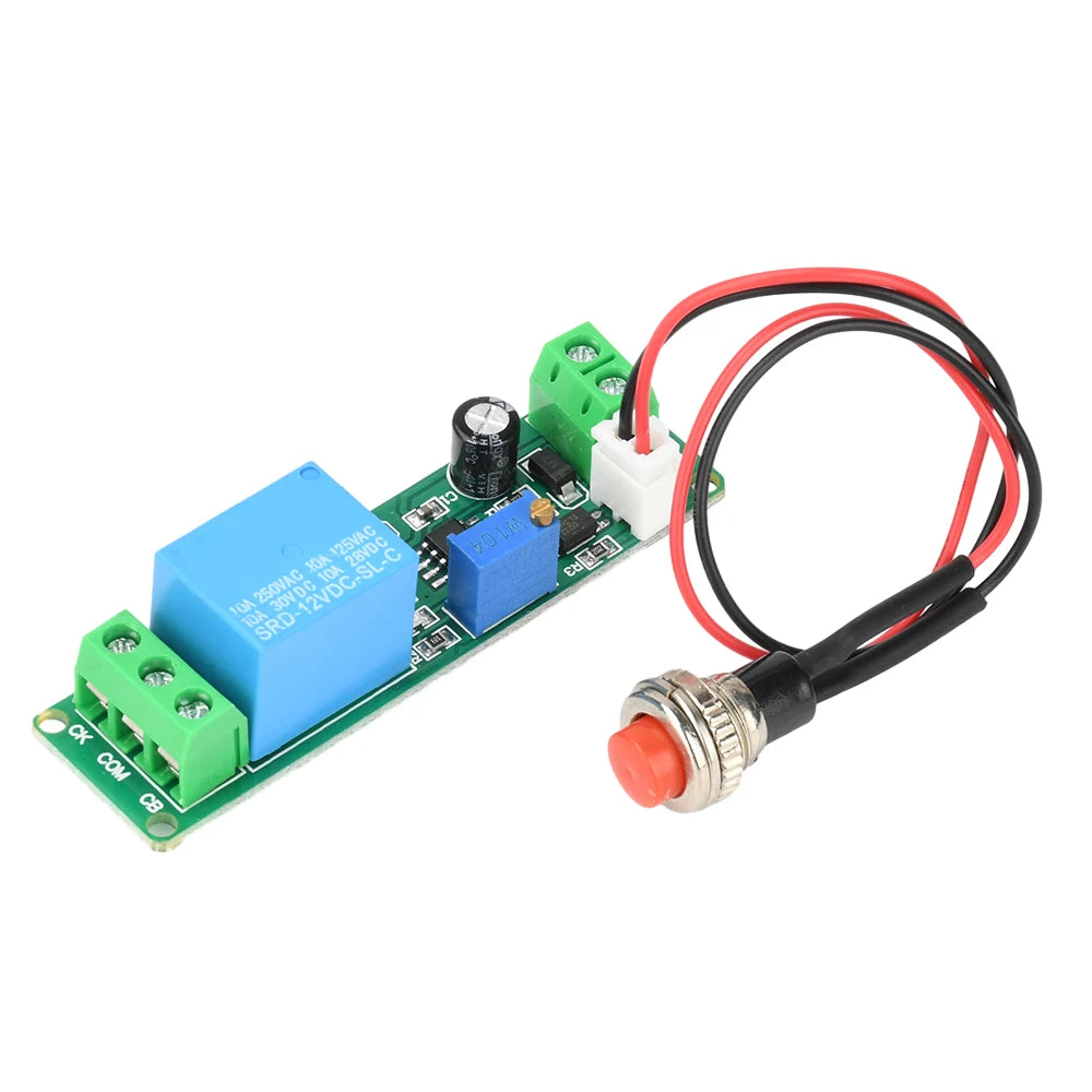 DC 5-12V relay switch module Timing Relay Switch Adjustable external button triggers connection delay Timer 1~10sec Delay Off
