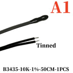 New Energy Vehicle Lithium Battery Temperature Sensor NTC Thermistor 10/100K Water Drop Temperature Probe B3435/4150 50CM 1M
