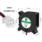 1 Pcs 4020/5015 Blower Turbo Cooling Fan Brushless DC 5V&12V&24V 3D Printer With 2Pin Dupont Wire Cooler 30cm Wire for J-head