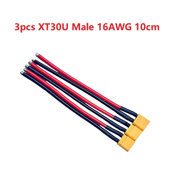 XT30U XT30 Plug Male and Female Connector with 100mm 16AWG Wire Cable for QuadcopterRC Fixed wing Lipo Battery FPV Drone charger