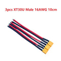XT30U XT30 Plug Male and Female Connector with 100mm 16AWG Wire Cable for QuadcopterRC Fixed wing Lipo Battery FPV Drone charger
