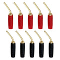 4/10Pcs 2mm Banana Plug Curved Pin Screw Sock Male Banana Plugs Audio Speaker Adapter Connector