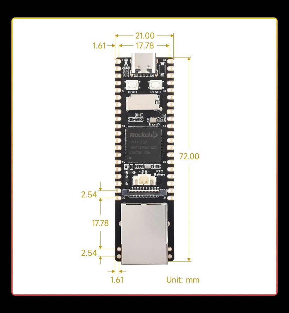Luckfox Pico Pro/Max RV1106 Linux Micro Development Board, Integrates ARM Cortex-A7/RISC-V MCU/NPU/ISP Processors
