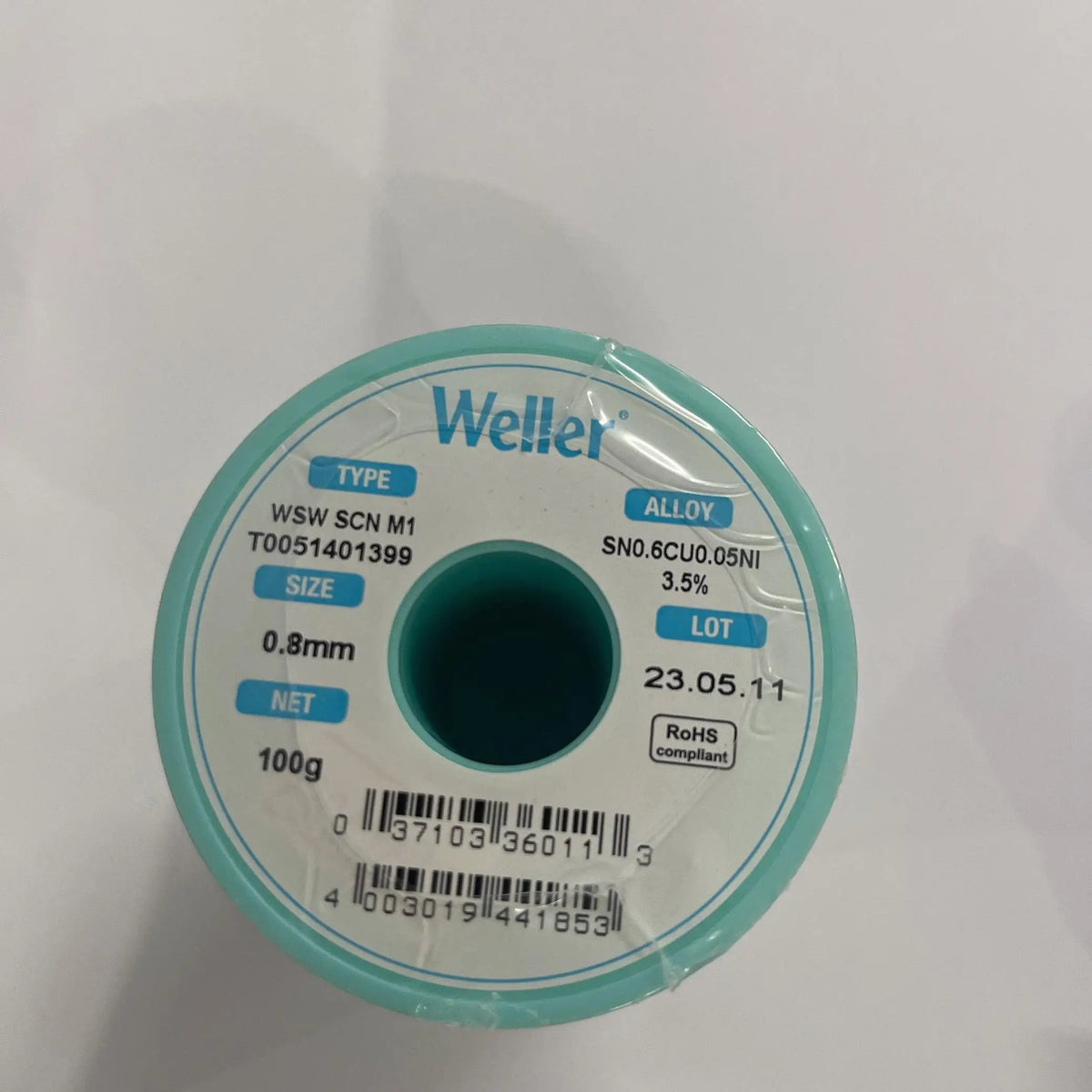 German Imported WELLER Solder Wire Silver Contain Solder Wire Sn96.5Ag3Cu0.5 Containing 3.5% soldering flux  Audio Solder Wire