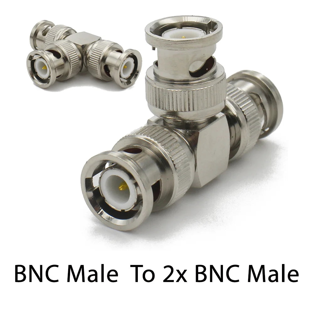 BNC Connector Q9  BNC To BNC Male Female RF adapter  Right Angle Tee Type 3way 4way Splitter 2x Double Male Female 3+4Types