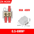 High Power Branch Terminal Quick Wire Connector Terminal Block 400V Electrical Cable Junction Box ZK-306 T-Type Wiring Terminal