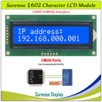 1602 162 16*2 Serial UART CMOS / RS232 Character LCD Module Display Screen LCM for Arduino Support Keyboard Blue Yellow Green