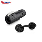 CNLINKO M12 IP68 Circular Solder Connector Male/Female Panel Mount PBT Housing Quick Lock for Marine & Industrial Automation