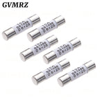 10PCS 6*25mm Ceramic Fuse 6*25 Ceramic insurance Tube 6X25MM 0.5A 1A 2A 3A 5A 6A 7A 8A 10A 15A 20A 25A 30A 250V RO57 Fuse BS1362