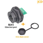 1PC E16 Buckle Waterproof Connector HDMI/USB2.0/USB3.0/RJ45/Type C/MICRO USB Panel Mount DIY Jack with Dust Cover Connector