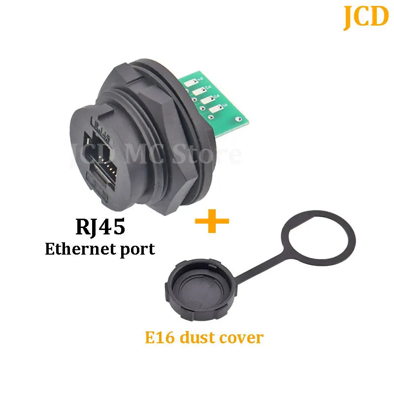 1PC E16 Buckle Waterproof Connector HDMI/USB2.0/USB3.0/RJ45/Type C/MICRO USB Panel Mount DIY Jack with Dust Cover Connector