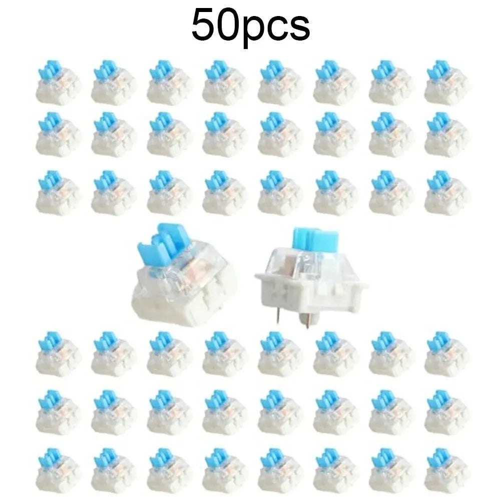 50 PCS Keyboard Switch Keyboard Clicker Key Replacement 3 Pin Tactile Switch Keyboard Replacement Accessories