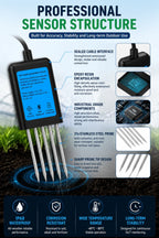High Precision Agriculture Soil Sensor Moisture Temperature Humidity EC PH NPK with Optional 4-20mA 0-5V RS485 Output