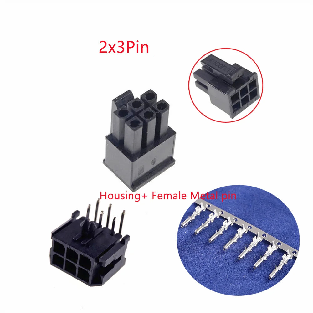 10Sets Micro-Fit 3.0 MM Receptacle Housing Dual Row 2 4 6 8 10 12 14 16 18 20 24 Circuits + Right Angle Header + Crimp Terminal
