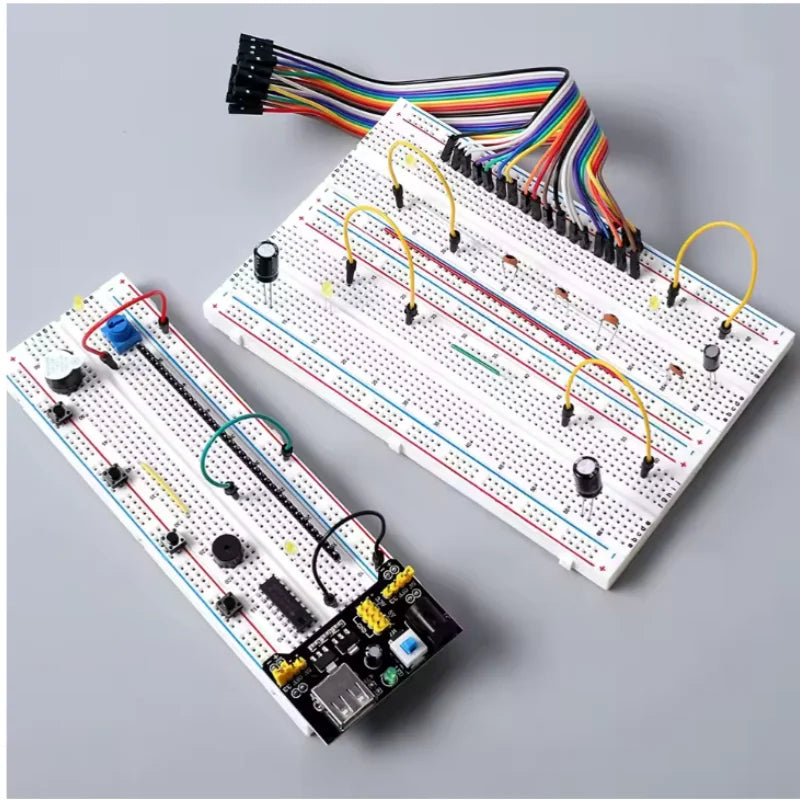 MB-102 Prototype Breadboard 400 830 Points Solderless PCB Bread Board Jumper Wires Cable Board  for Arduino Kit DIY Dupont Wire