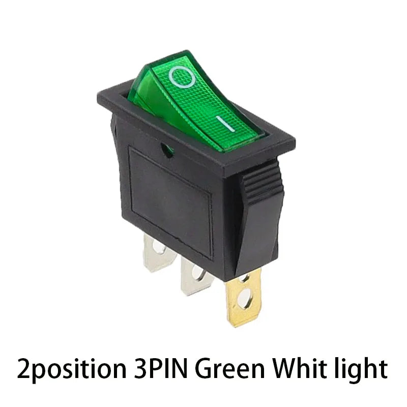 1PCS KCD3 Rocker Switch ON-OFF ON-OFF-ON 2 Position 3Pins Electrical equipment With Light Power Switch 16A 250V / 20A 125V AC