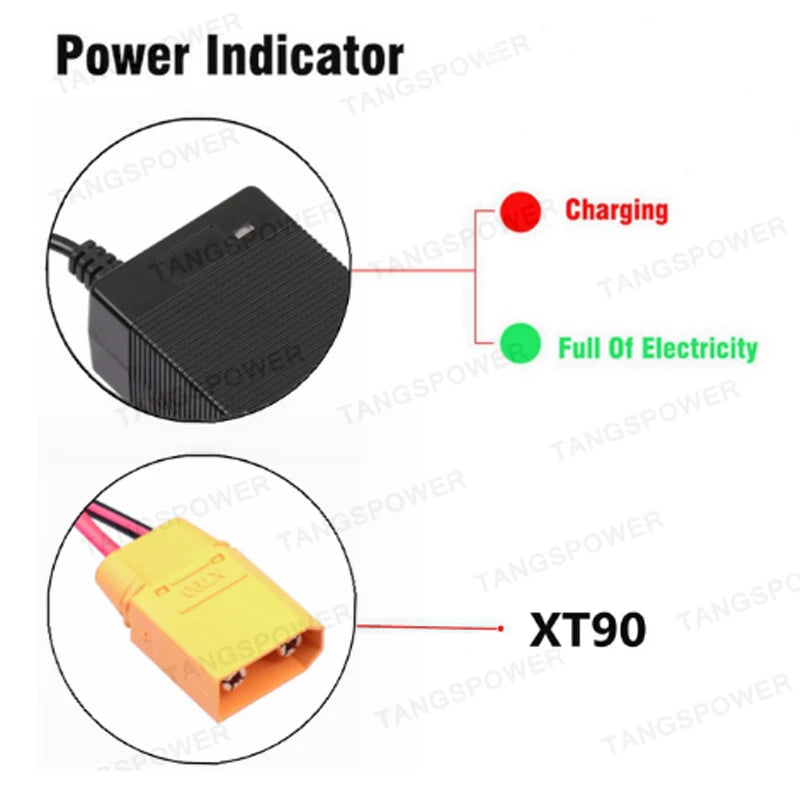 54.6V 4A Lithium Battery Smart Charger 13S 48V 4A Charger Li-ion Battery Pack Charger DC-XLR-GX16-GX12-XT60-XT90