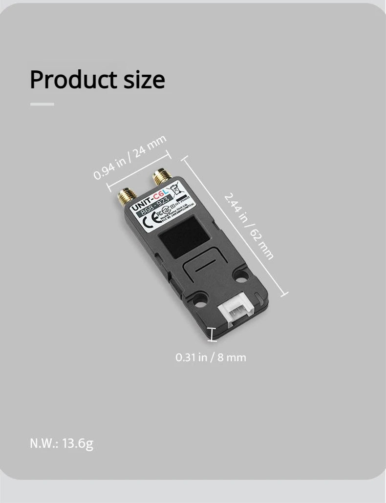 M5Stack Unit C6L LoRa Communication Unit ESP32-C6 Wi-Fi 6 & SX1262 868-923MHz Supports Meshtastic with OLED for IoT