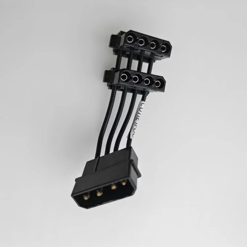 Desktop Computer ATX Power Supply Cable D 4Pin IDE Molex 1 to 2 Splitter 2-Port Male Female Short Cord 18AWG