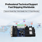 2F4E Gigabit Fiber Media Converter Board 2 SC 4 RJ45 10/100/1000Mbps BIDI 3km for CCTV FTTH **Industrial Automation & Control