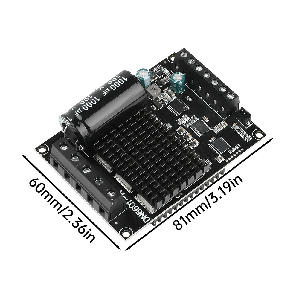 DC 6-72V BLDC Three Phase DC Brushless Motor Controller PWM High Power 1600W 20A Hall Motor Control Driver Board Motor Regulator
