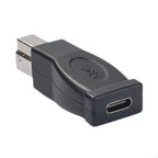 USB B Male to USB Type C Female Adapter for Scanner Printer Converter USB Transfer for Printer MIDI Controller Keyboard